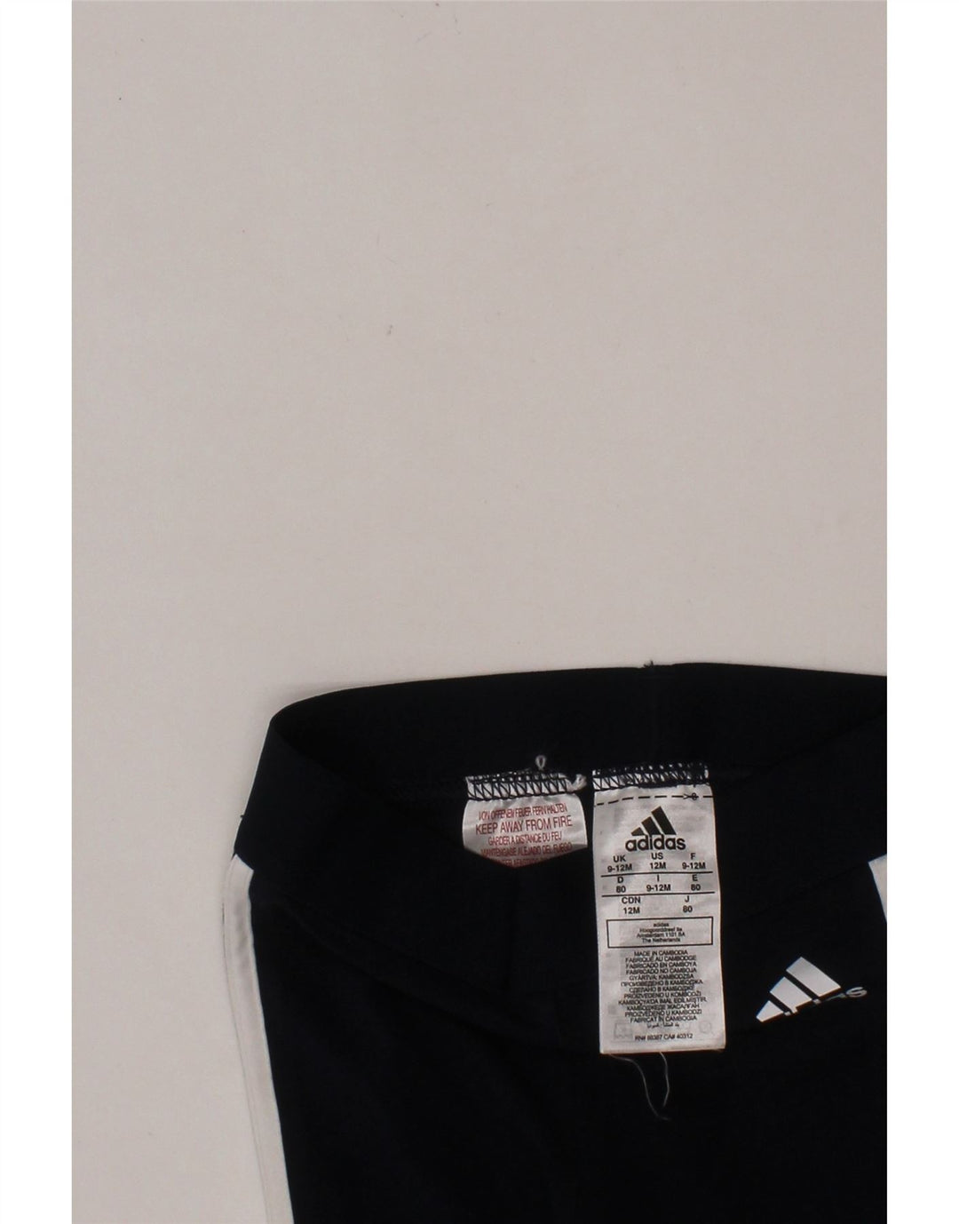 Leggings ADIDAS Bebé Menina 9-12 Meses Algodão Azul Marinho
