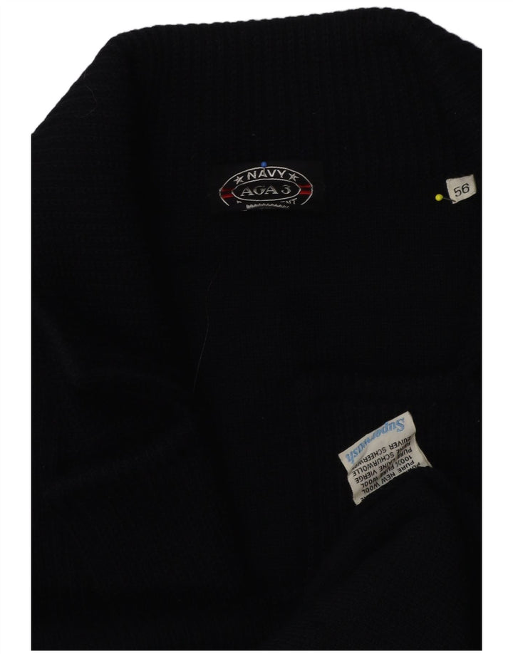 Jaqueta blazer masculina de malha com peito duplo azul marinho IT 52 grande azul marinho