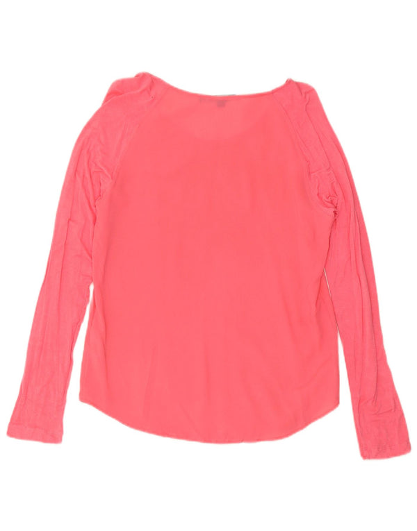 Blusa feminina French Connection com ajuste solto Top UK 6 XS poliéster rosa