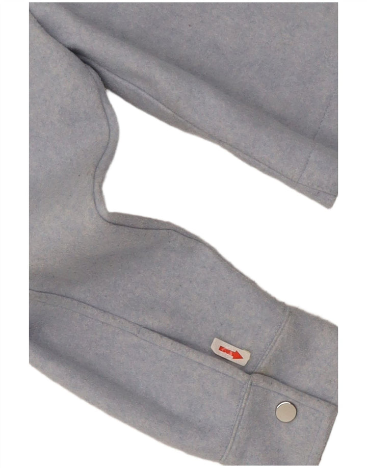 Zara Womens Crop Bomber Jacket UK 16 Grande Azul Poliéster