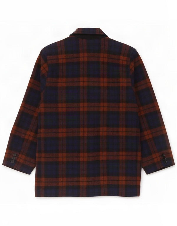 Jaqueta blazer feminina vintage de 2 botões IT 42 lã xadrez roxa média