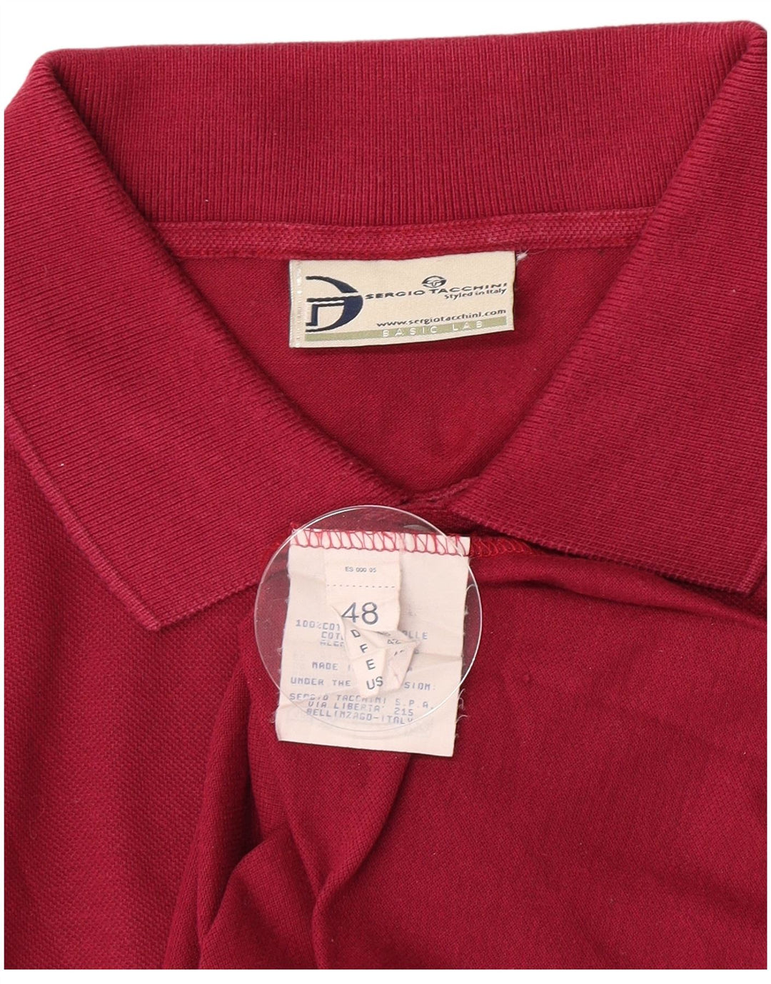 Camisa polo masculina Sergio Tacchini IT 48 algodão marrom médio