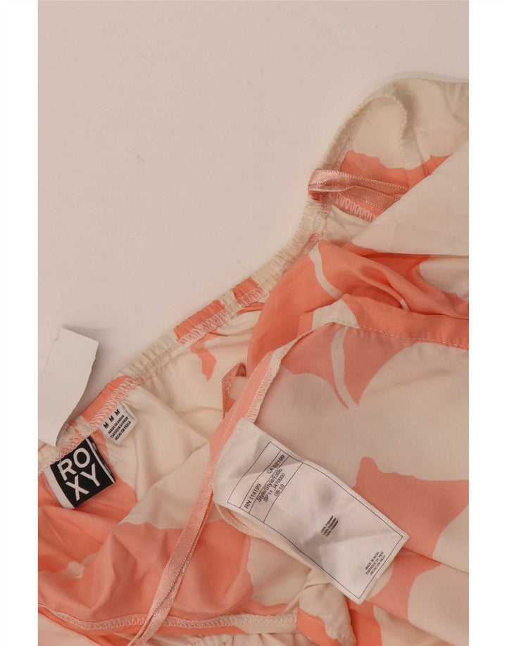 Vestido de verão feminino Roxy UK 12 poliéster floral rosa médio