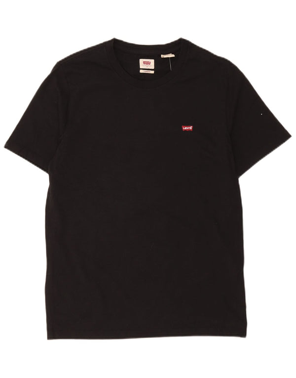 Camiseta masculina Levi's Standard Fit top pequeno algodão preto