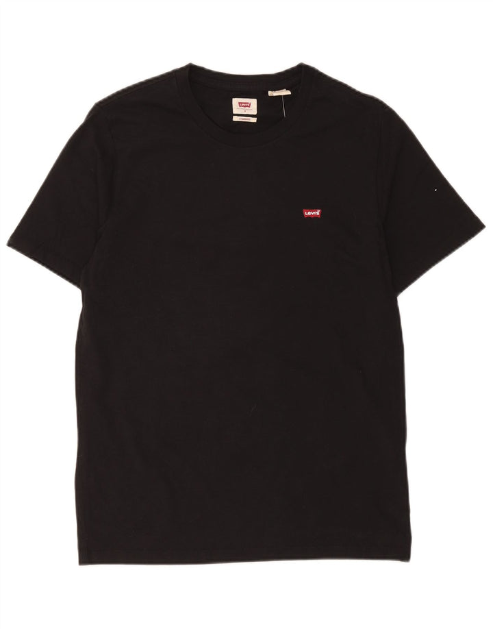 Camiseta masculina Levi's Standard Fit top pequeno algodão preto
