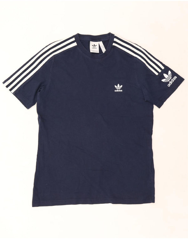 Camiseta masculina ADIDAS Top médio algodão azul marinho
