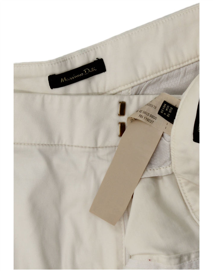Shorts Chino feminino Massimo Dutti EU 38 pequeno W28 algodão branco