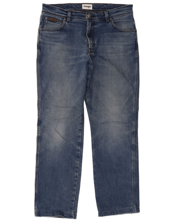 Wrangler Masculino Texas Straight Jeans W34 L29 Azul Algodão