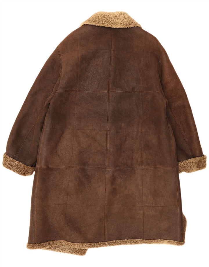 Casaco Shearling Feminino Conbipel Reino Unido 14 Grande Marrom