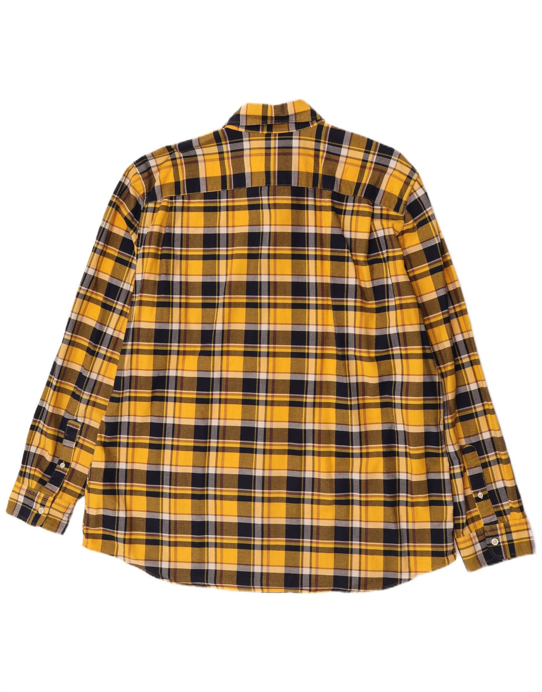 Camisa masculina de flanela slim Gap 2XL algodão xadrez amarelo