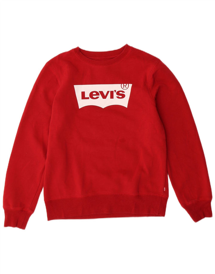 Moletom gráfico LEVI'S Boys 13-14 anos algodão vermelho