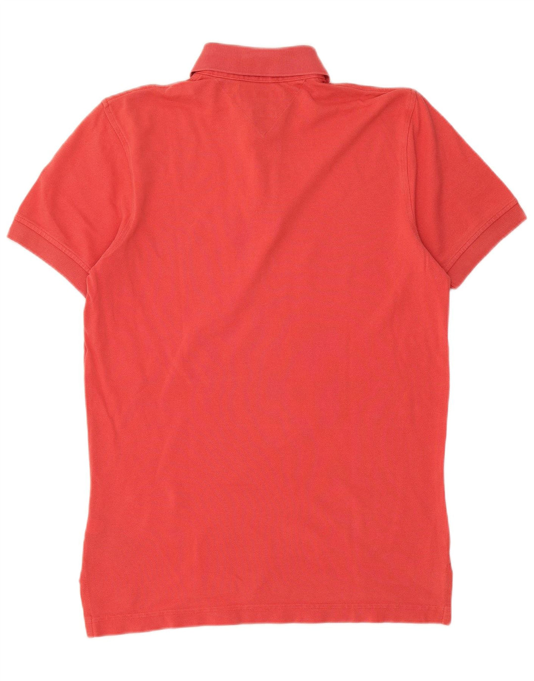 Camisa polo masculina Tommy Hilfiger pequena vermelha de algodão