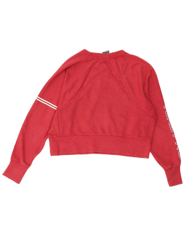 Moletom feminino Nike Oversized Graphic Crop Jumper UK 6 XS Borgonha