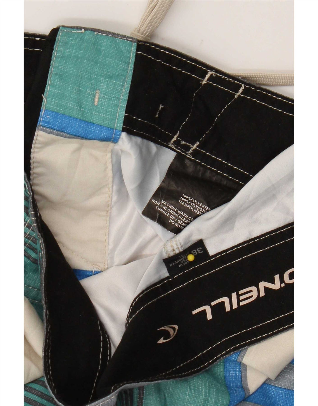 Shorts de natação masculino O'Neill XL poliéster listrado multicolorido