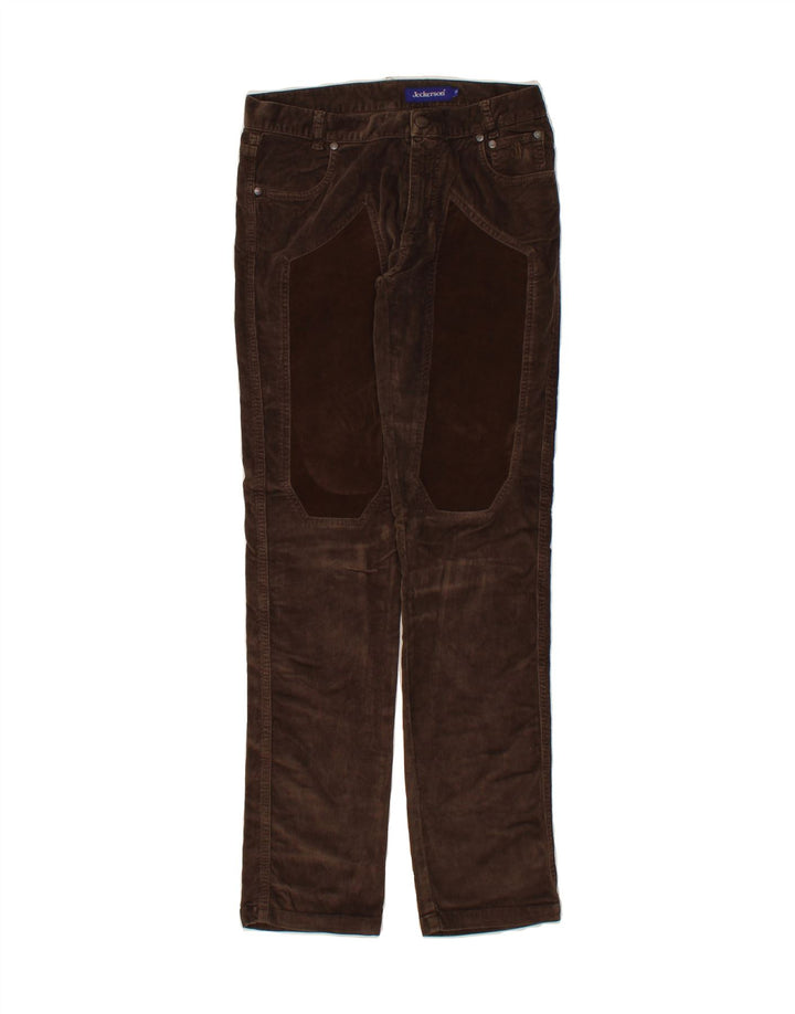 JECKERSON Womens Slim Corduroy Trousers W29 L31 Brown Cotton Vintage Jeckerson and Second-Hand Jeckerson from Messina Hembry 