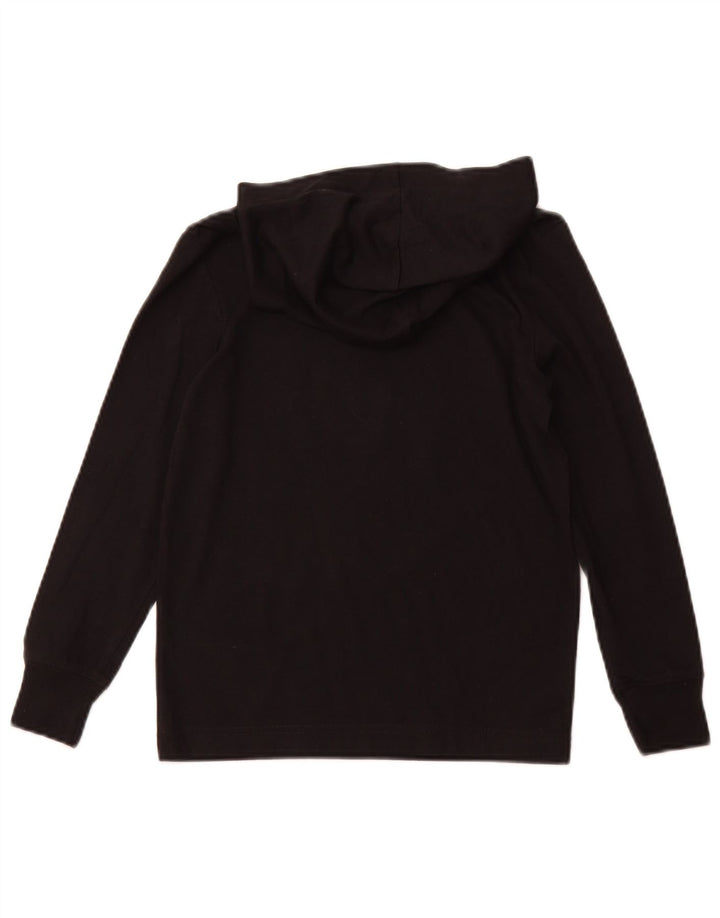 NIKE Meninos Graphic Hoodie Jumper 8-9 Anos Pequeno Algodão Preto