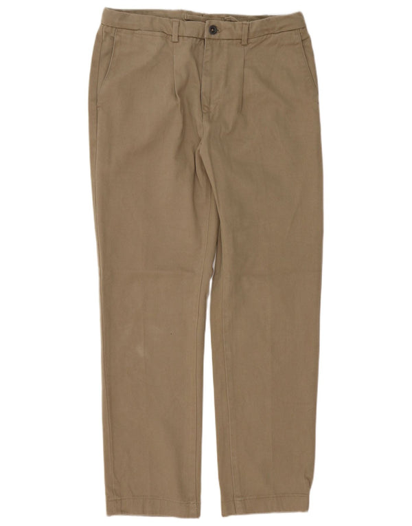 Calça Chino Reta Masculina Vintage W34 L30 Bege