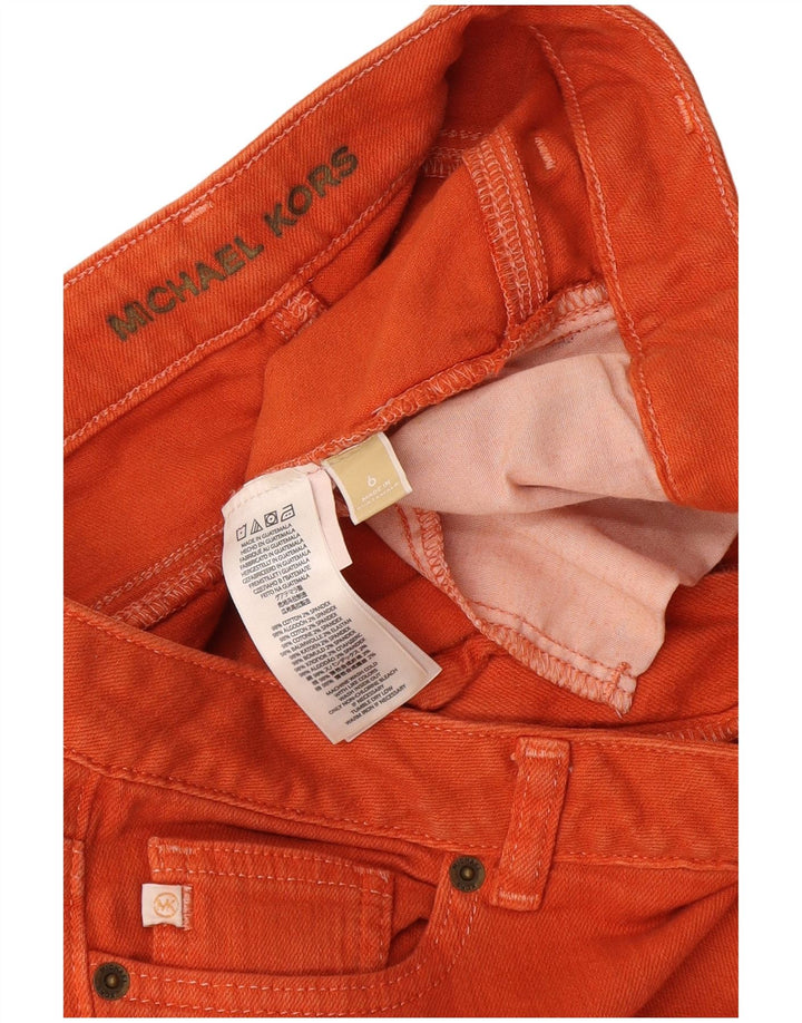 Michael Kors Jeans Slim Feminino US 6 Médio W34 L32 Algodão Laranja