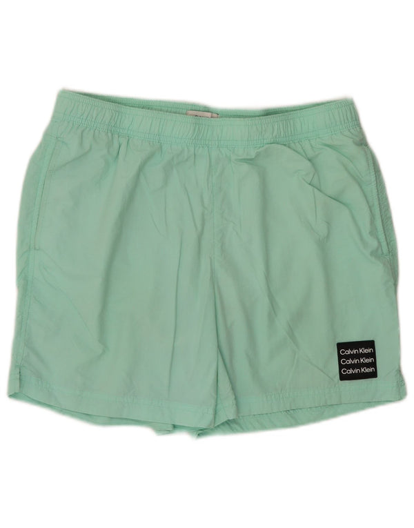 Shorts de natação masculino Calvin Klein grande poliamida verde