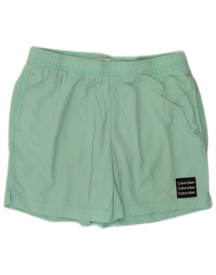 Shorts de natação masculino Calvin Klein grande poliamida verde