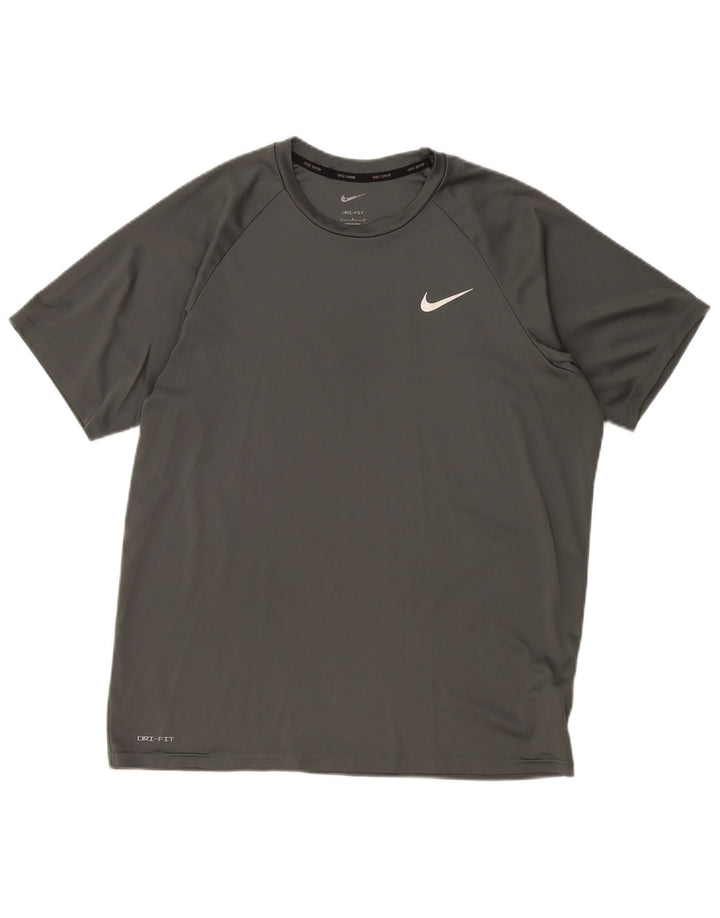 Camiseta Nike Masculina Dri Fit Top Grande Cinza Poliéster
