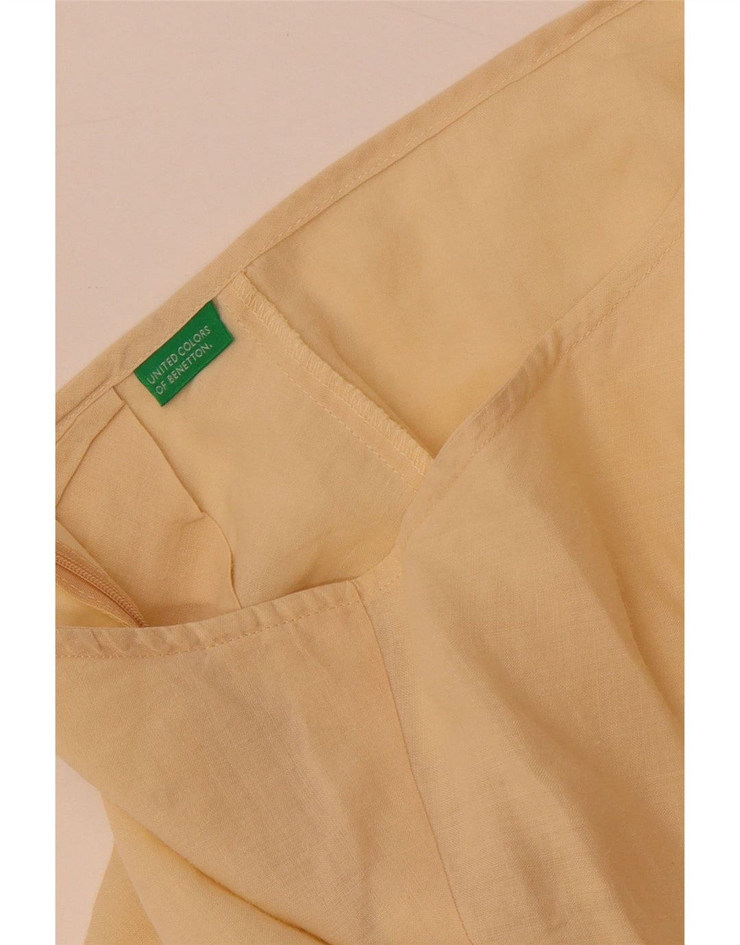 Saia feminina Benetton A-Line W28 Médio Amarelo