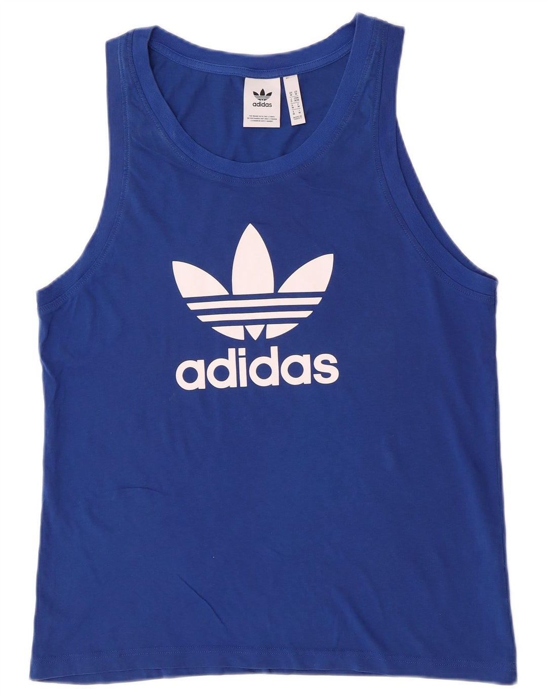 Adidas Mens Graphic Vest Top Médio Algodão Azul