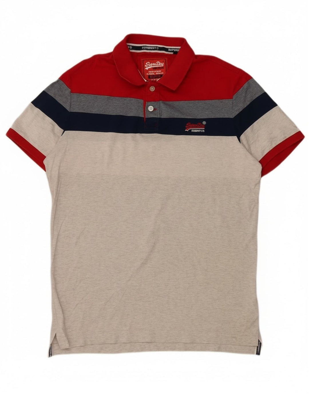 Camisa polo masculina Superdry XL colorido Colourblock algodão