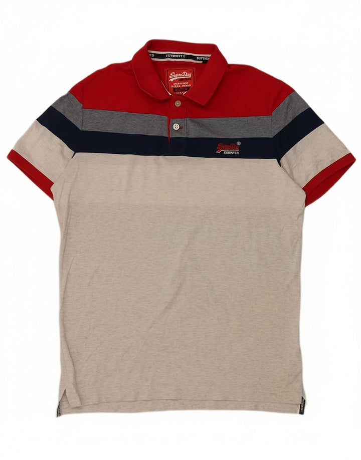 Camisa polo masculina Superdry XL colorido Colourblock algodão