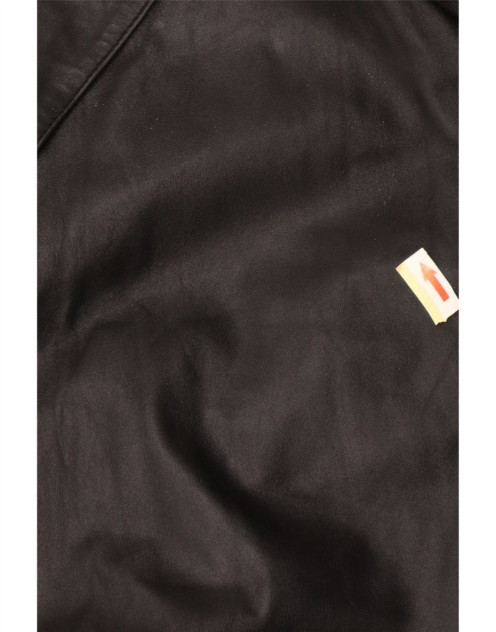 Casaco de couro masculino EU 50 grande couro preto