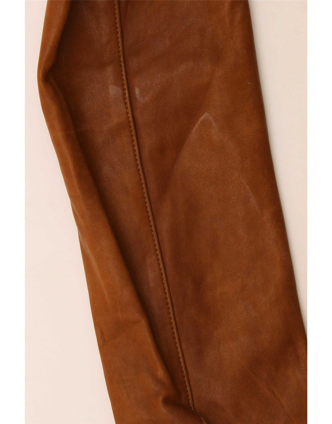 Jaqueta blazer feminina de couro com 3 botões Massimo Dutti Reino Unido 8 pequena marrom