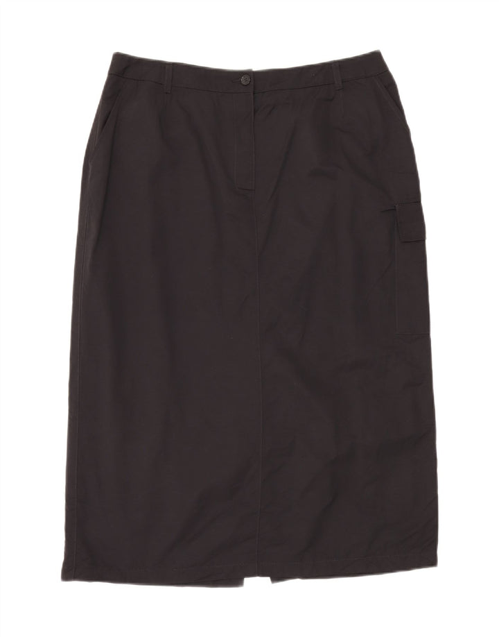 Saia cargo feminina vintage Midi W34 grande preta