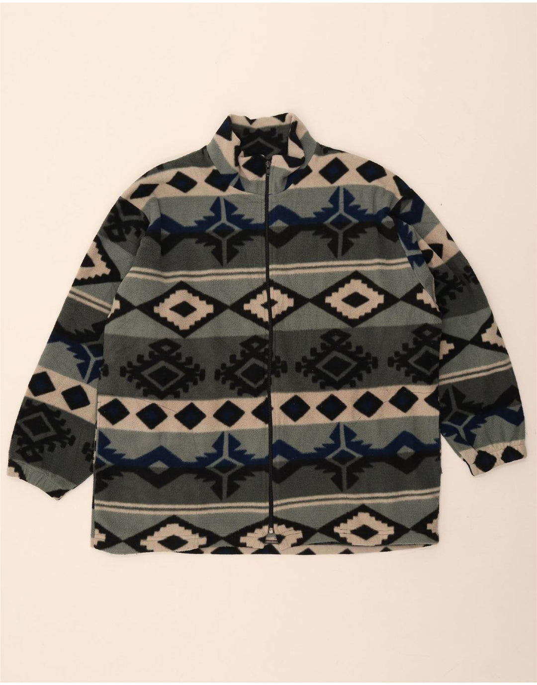 Jaqueta de lã masculina VINTAGE UK 42 XL cinza Fair Isle