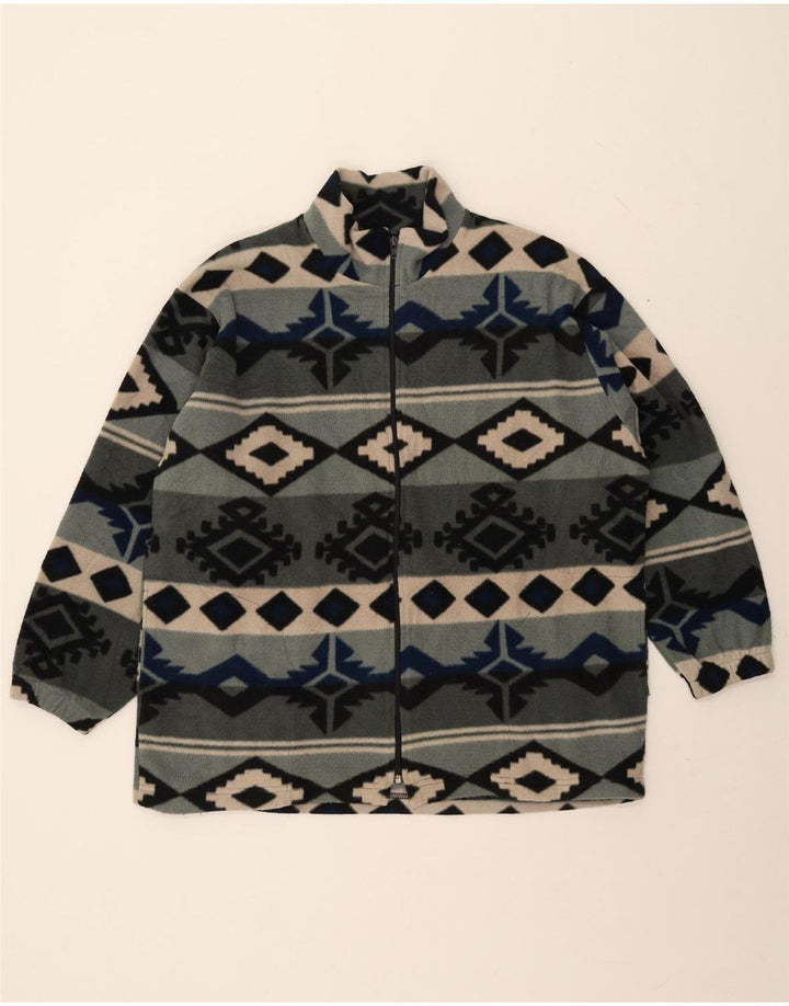 Jaqueta de lã masculina VINTAGE UK 42 XL cinza Fair Isle