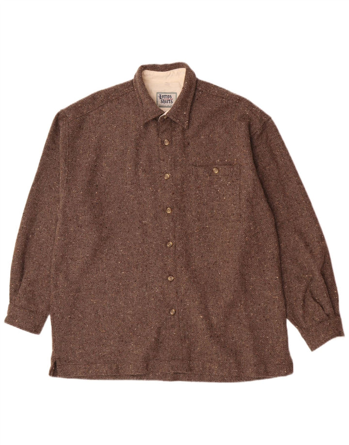 Camiseta masculina Lerros XL marrom manchado acrílico