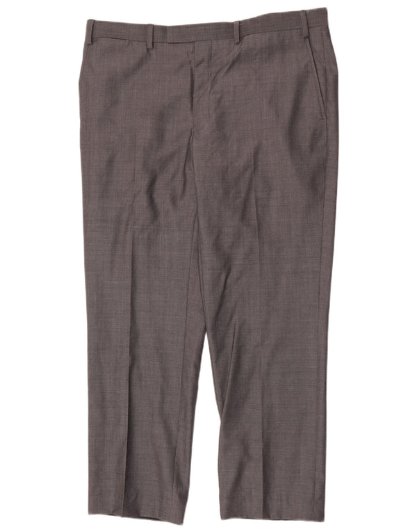 Calça masculina Marks & Spencer Autograph Straight Suit W38 L29 Lã Cinza