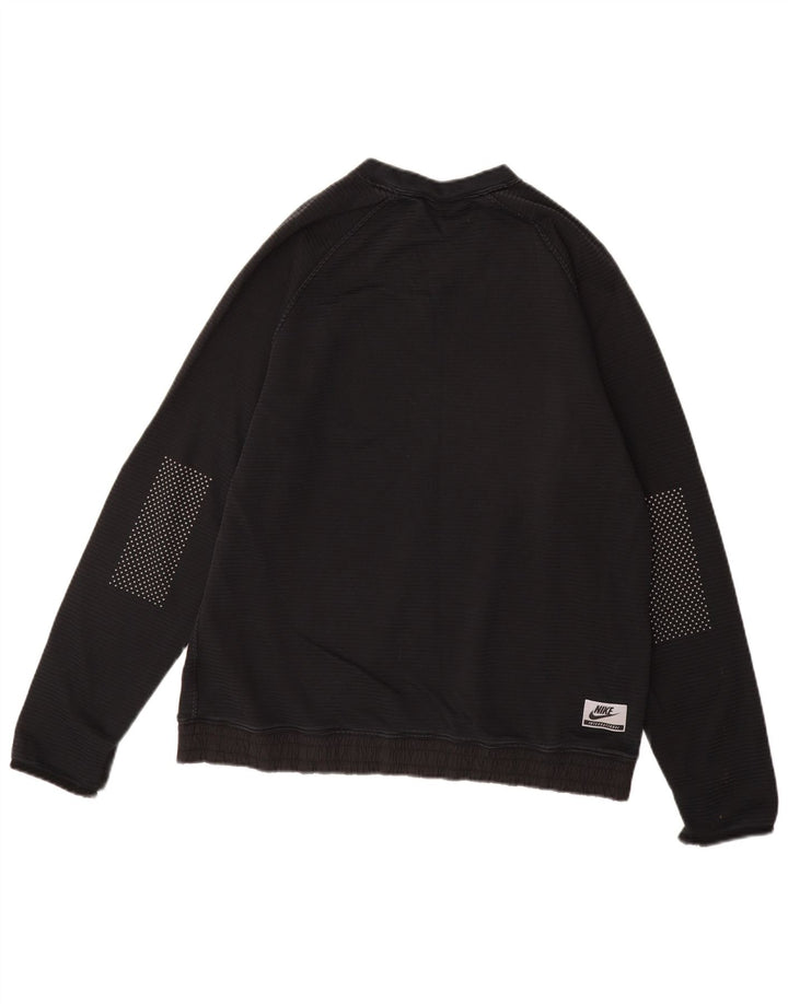 Moletom masculino NIKE Jumper grande algodão listrado preto