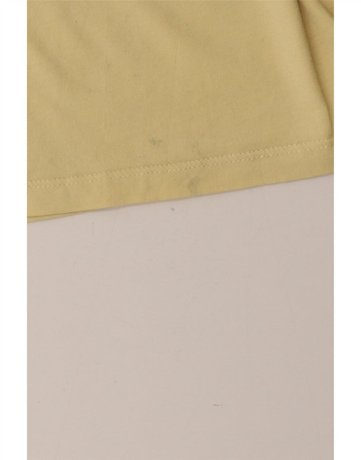 Camiseta masculina Reiss Top médio algodão amarelo