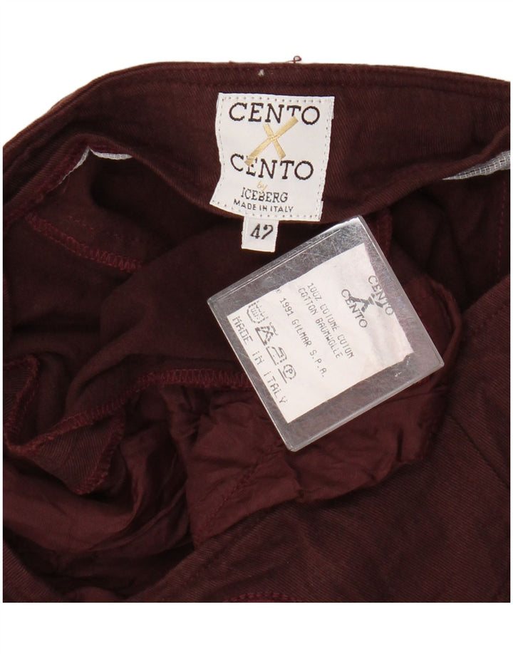 Iceberg Saia feminina Cento / Cento A-Line IT 42 Médio W26 Borgonha