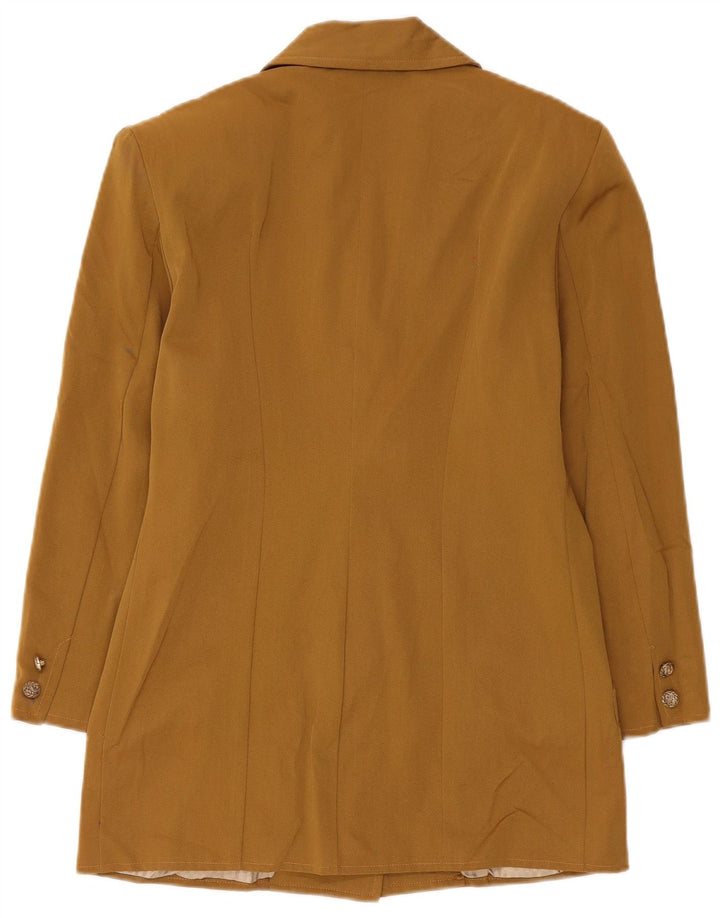 Jaqueta Blazer Vintage Feminina com 3 Botões Reino Unido 14 Viscose Bege Médio