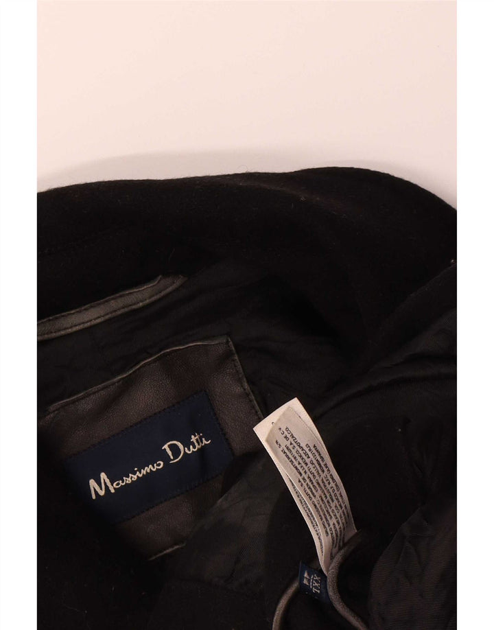 Casaco masculino Massimo Dutti Pea UK 44 2XL lã preta