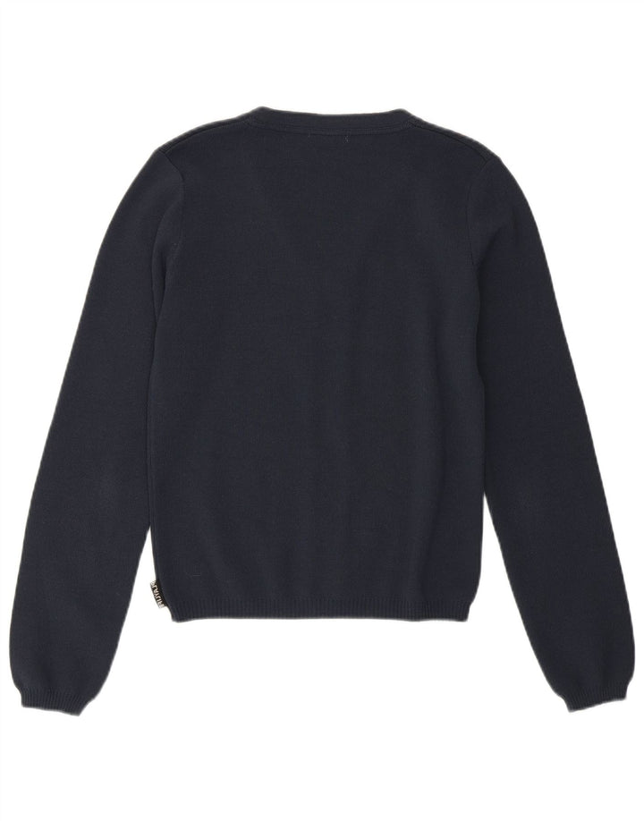 Suéter feminino Playlife com corte cardigan Reino Unido 12 médio azul marinho poliamida