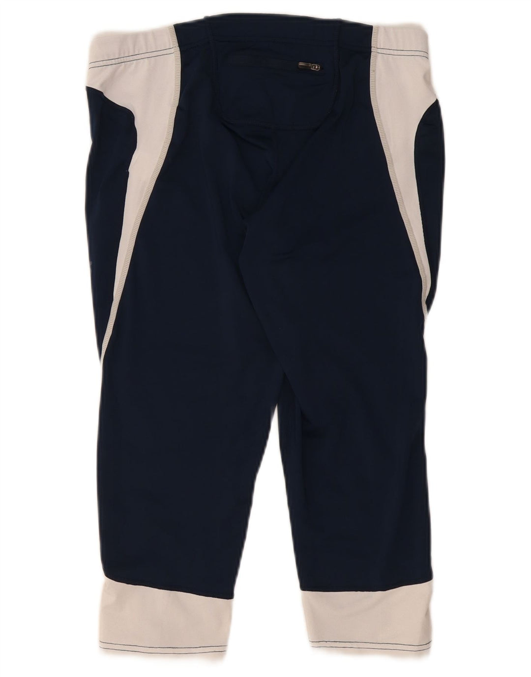Asics Womens Capri Leggings UK 14 Médio Azul Marinho Colourblock Poliéster