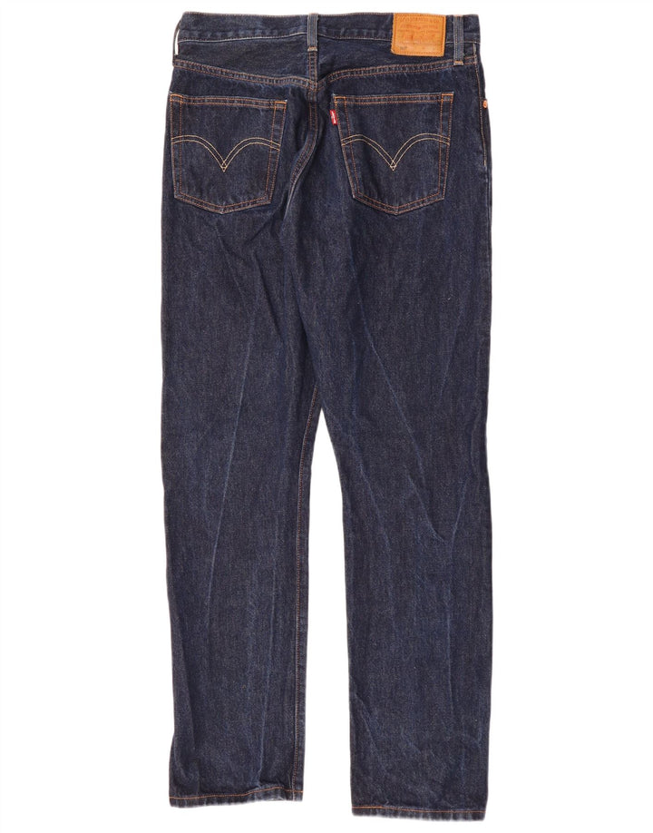 Calça jeans masculina Levi's 501 Straight W29 L30 azul marinho algodão