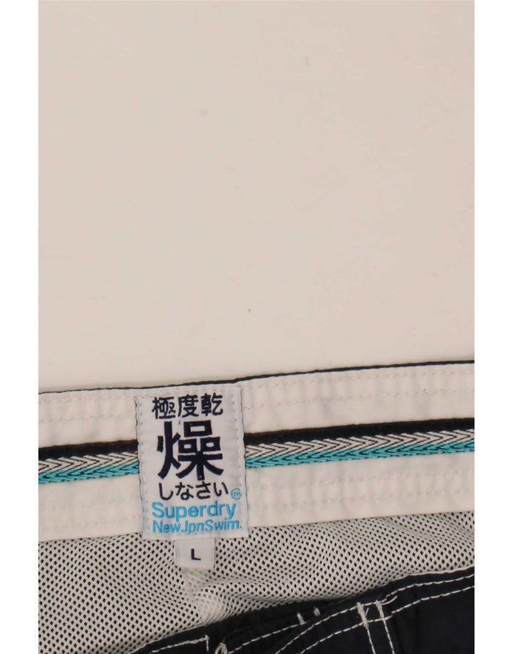 Shorts de natação masculino Superdry Graphic grande azul marinho