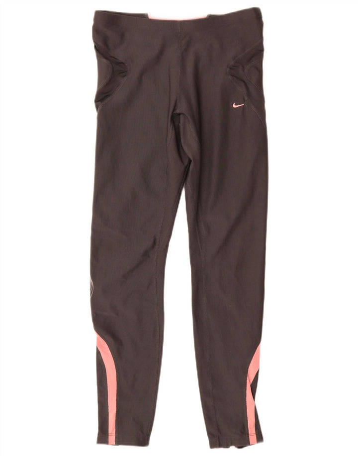 Leggings Nike Dri Fit Feminina UK 10/12 Cinza Médio Colourblock
