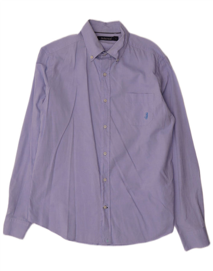 Camisa masculina JECKERSON grande algodão azul