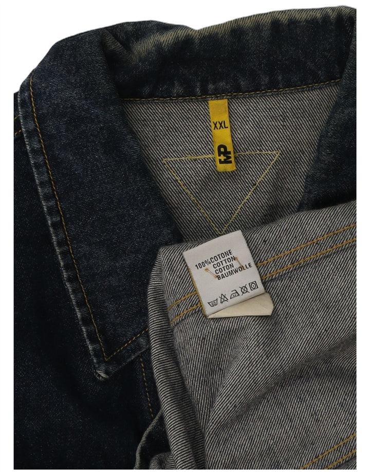 Jaqueta jeans masculina Meltin' Pot UK 44 2XL algodão azul