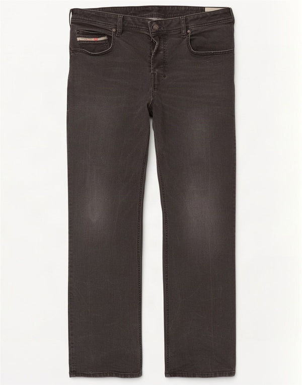 Diesel Mens Zatiny Regular Fit Jeans Reto W36 L30 Algodão Preto