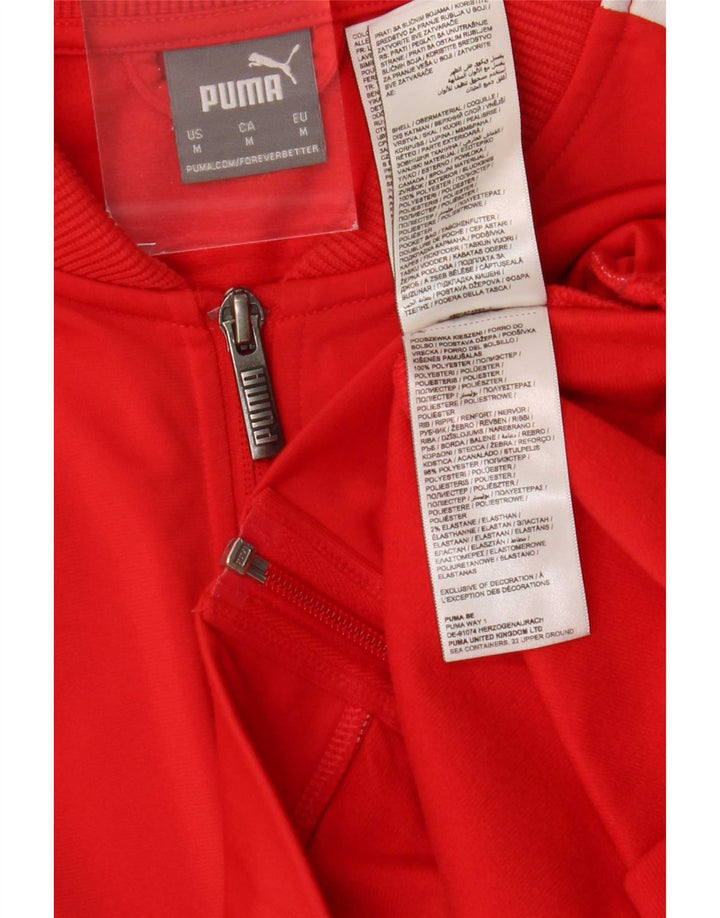 Puma Mens Tracksuit Top Jacket Médio Vermelho Colorblock Poliéster